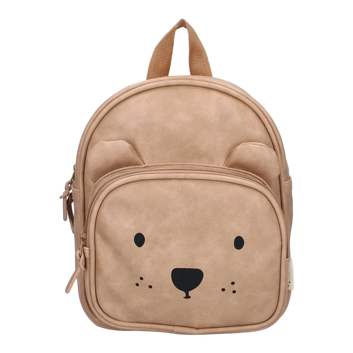 Раница за детска градина KIDZROOM Beary Excited, пясъчно кафява, 2 отделения