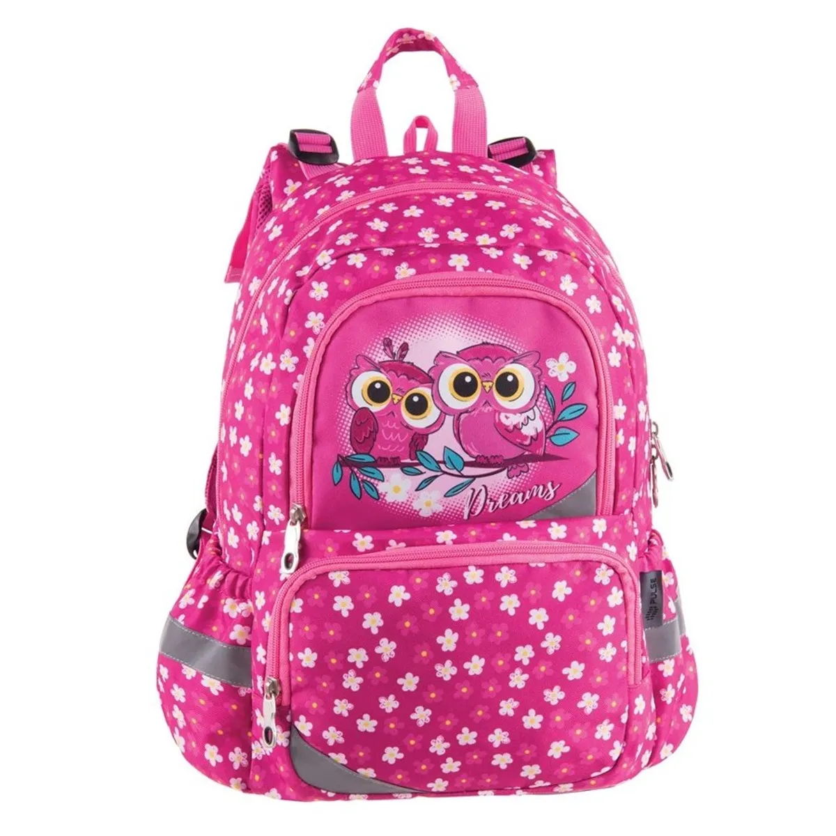Ученическа раница PULSE Anatomic Pink Owl, 3 отделения
