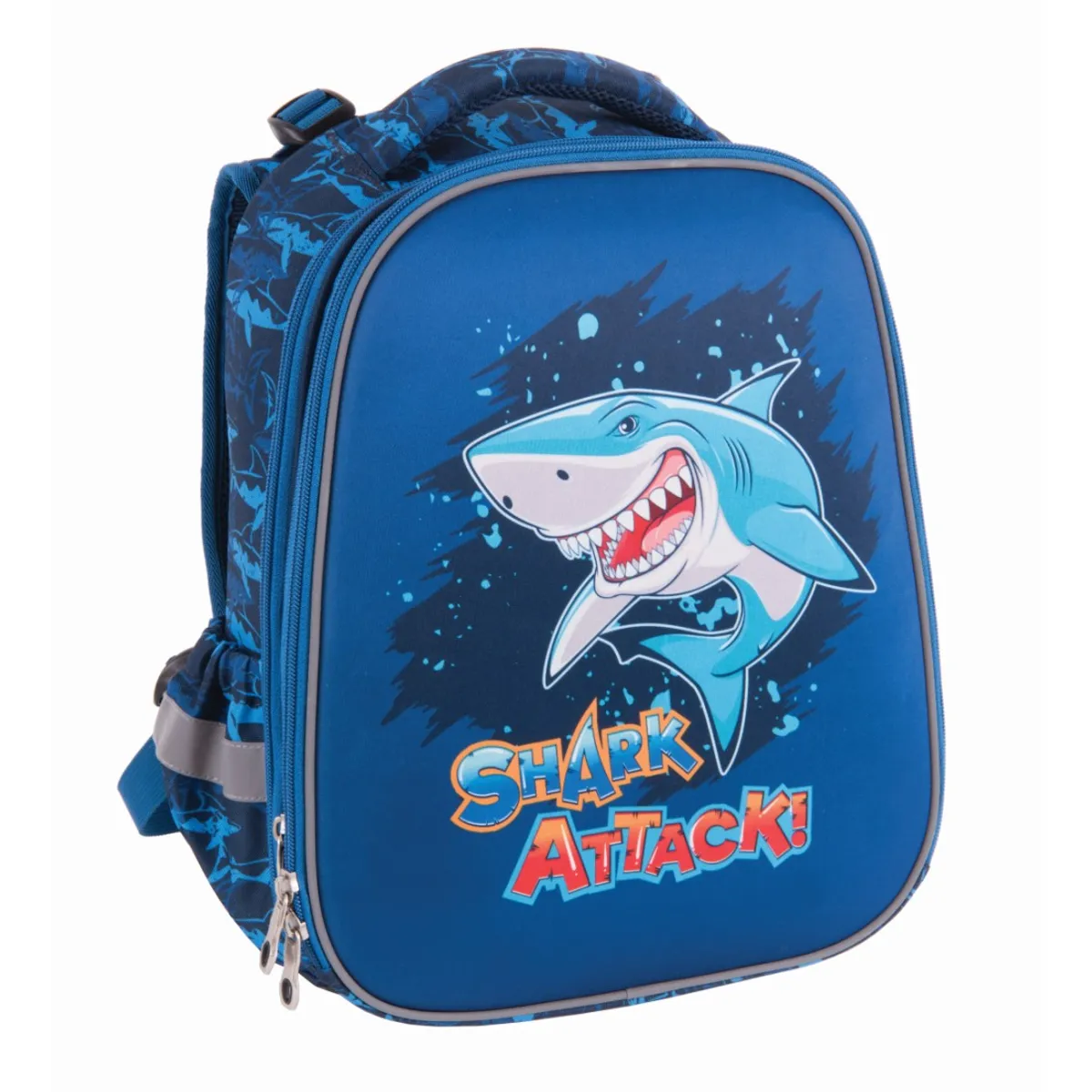 Ученическа раница PULSE Anatomic Cube Shark Attack, 2 отделения