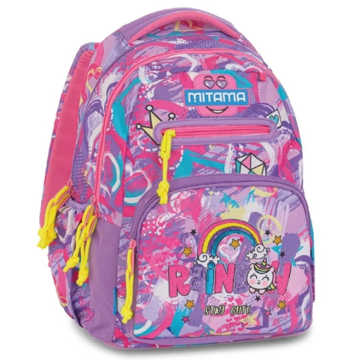 Ученическа раница MITAMA New Plus Rainbow, за момиче, 4 отделения
