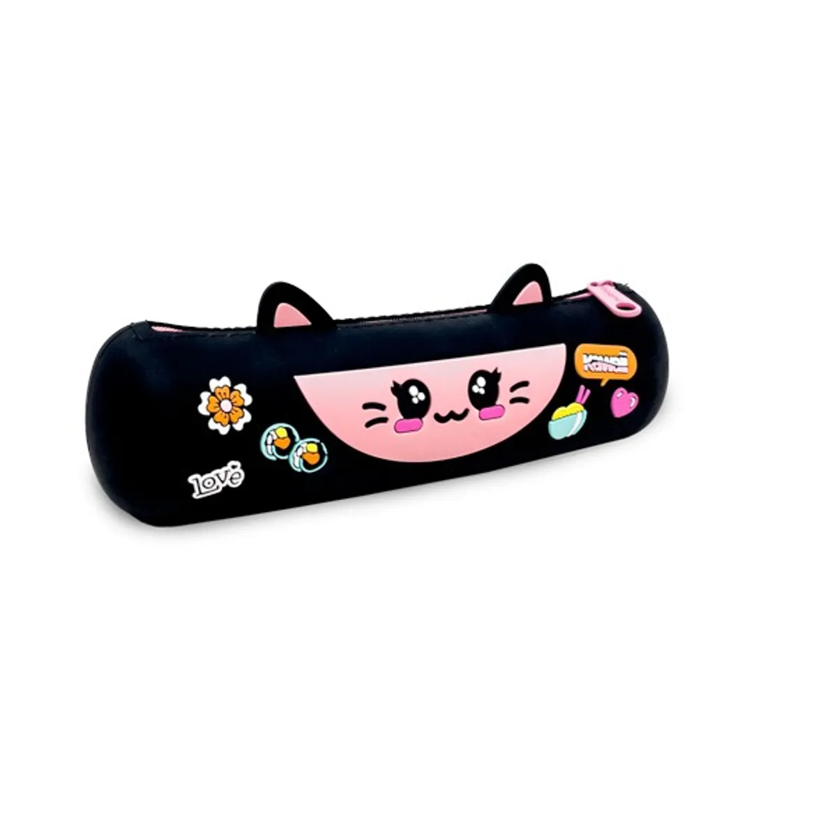 Силиконов несесер MITAMA MITAMINI Black Sushi, с цип, 22х6.5 см, черен