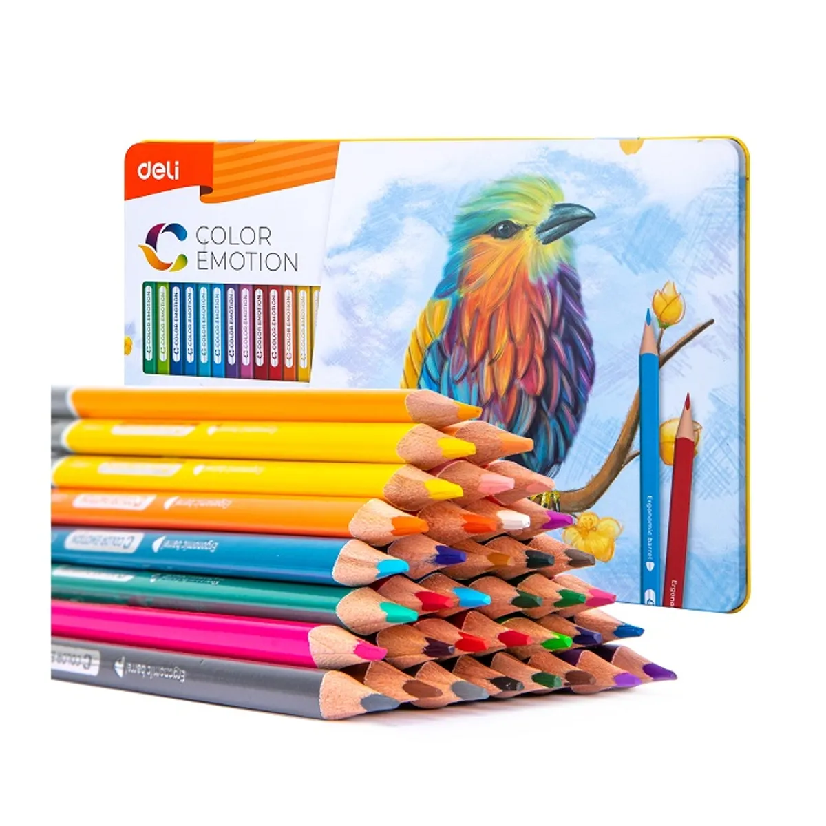 Цветни моливи Deli Color Emotion-36 цв.-мет.кут.