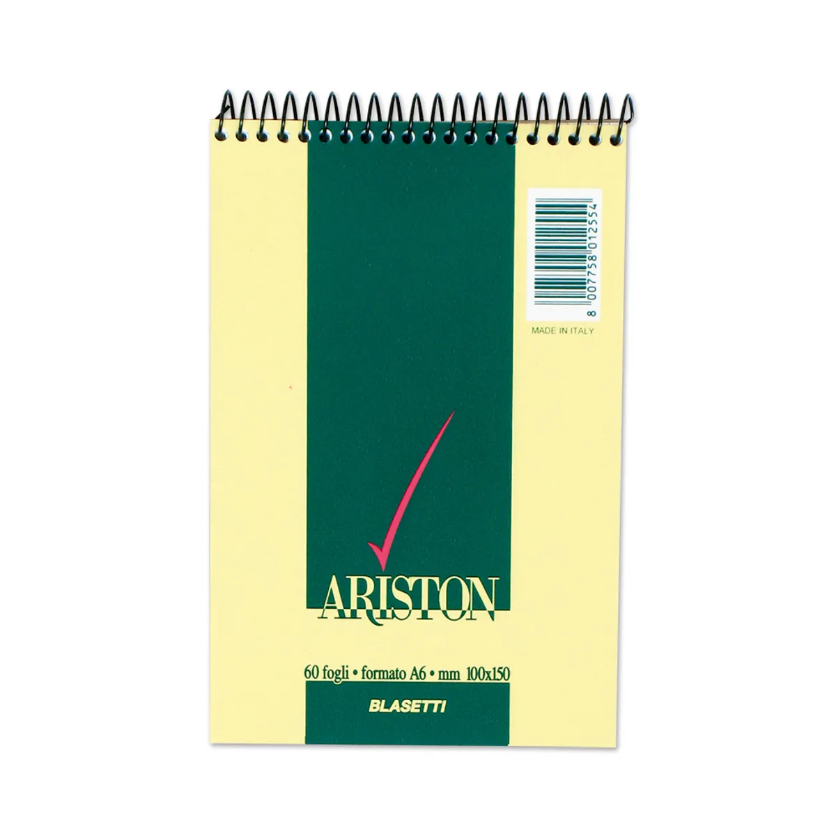Бележник Blasetti Ariston-спирала, А6, 60л.-каре
