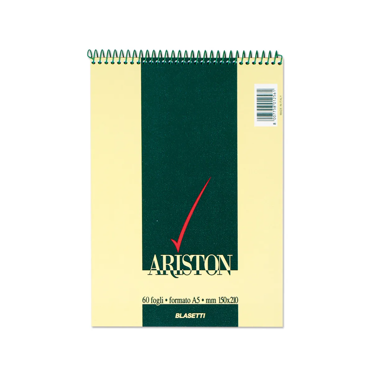 Бележник Blasetti Ariston-спирала, А5, 60л.-каре