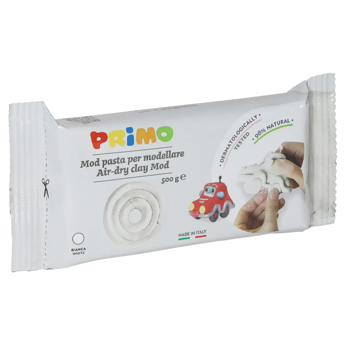 Глина Primo за моделиране - 500gr - бяла