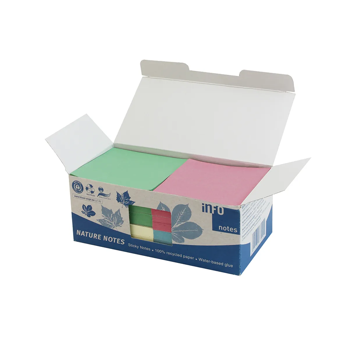 Листчета лепящи Nature box 75x75- 4 цв.-100л.