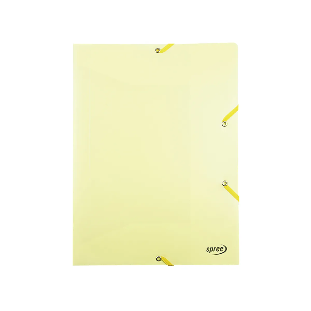 Папка с ластик Spree Pastel PP, A4, 400 µ-жълта