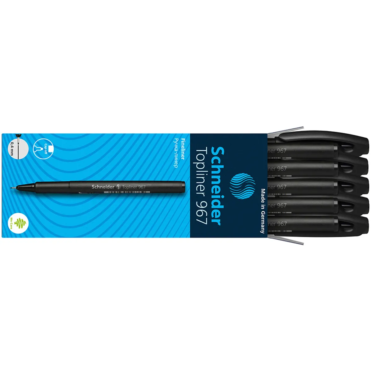 Тънкописец Schneider Topliner 967, 0.4mm - черен