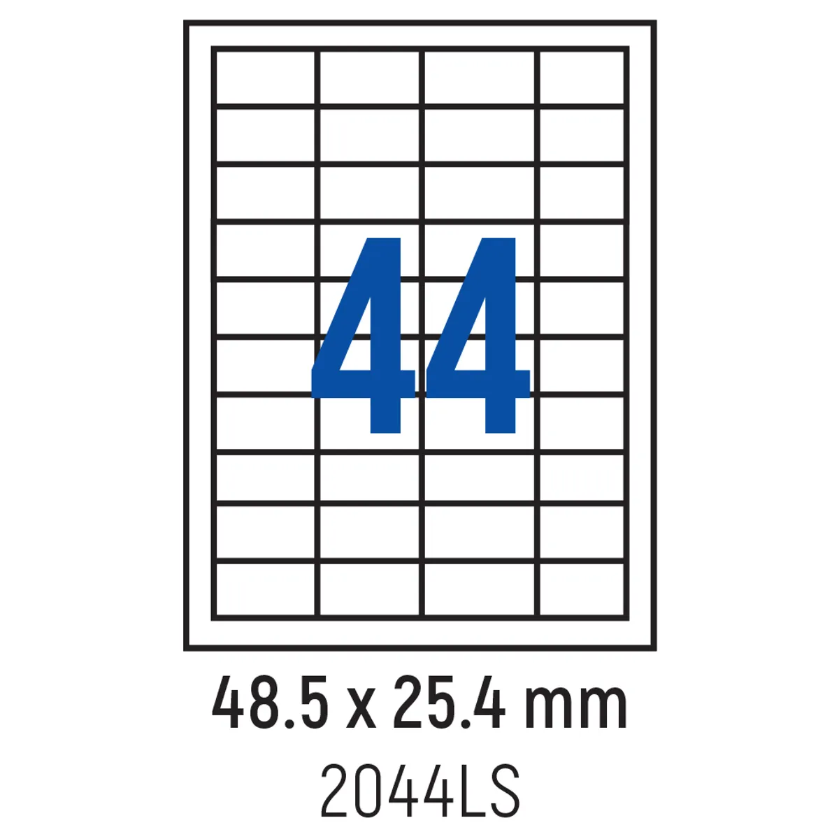 Етикети лепящи Spree, 44 бр.,48.5х25.4 мм,100 л