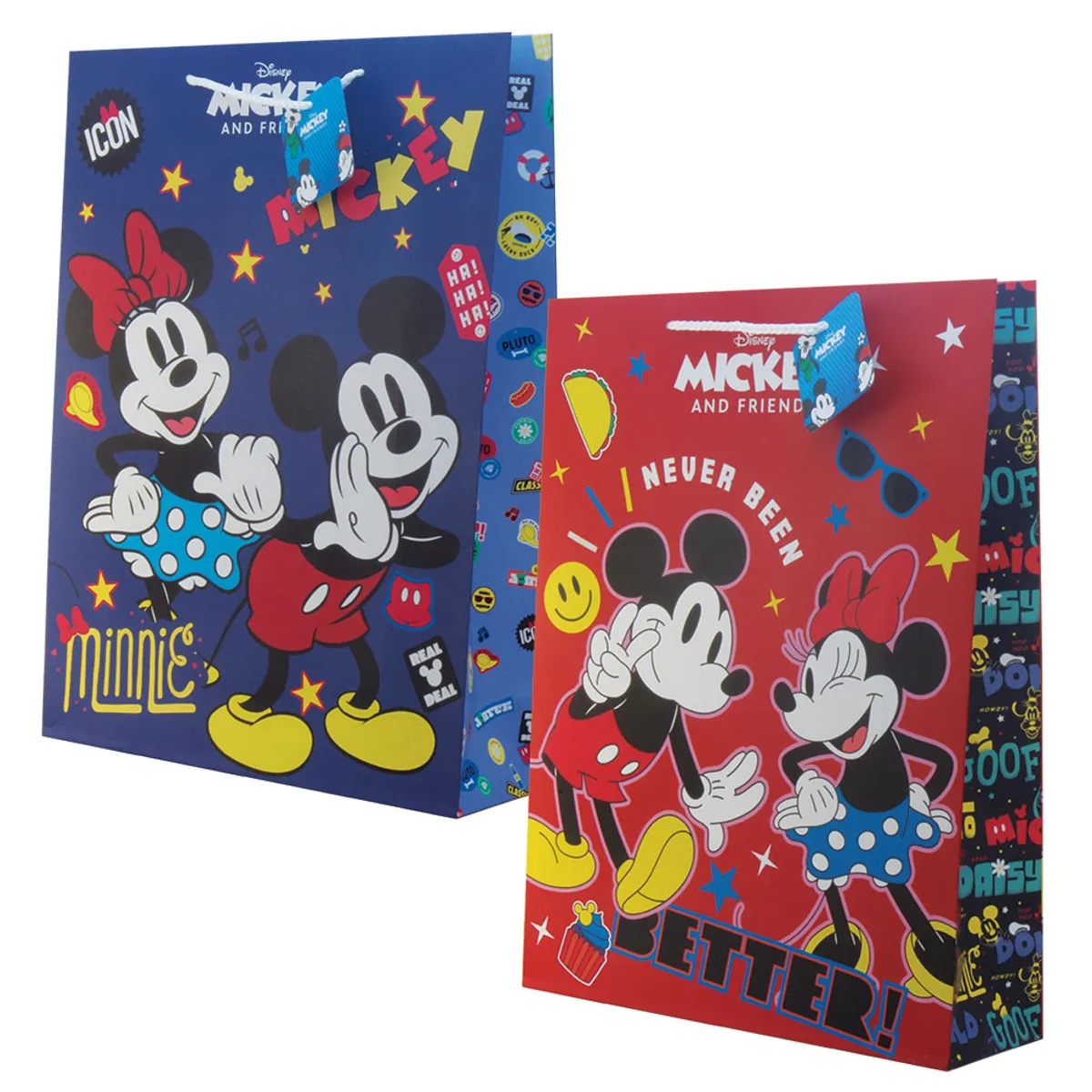 Торбичка подаръчна 33x10x45 см, картон 210 г/м2, Mickey/Minnie