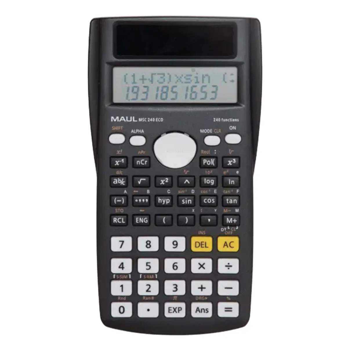 Калкулатор научен 240 функции, 155x86x16, MSC 240 черен