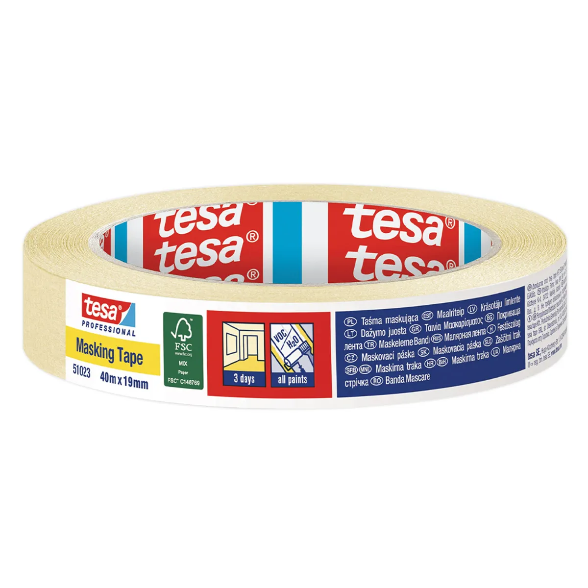 Тиксо хартиено Tesa Standard 19мм/40 м