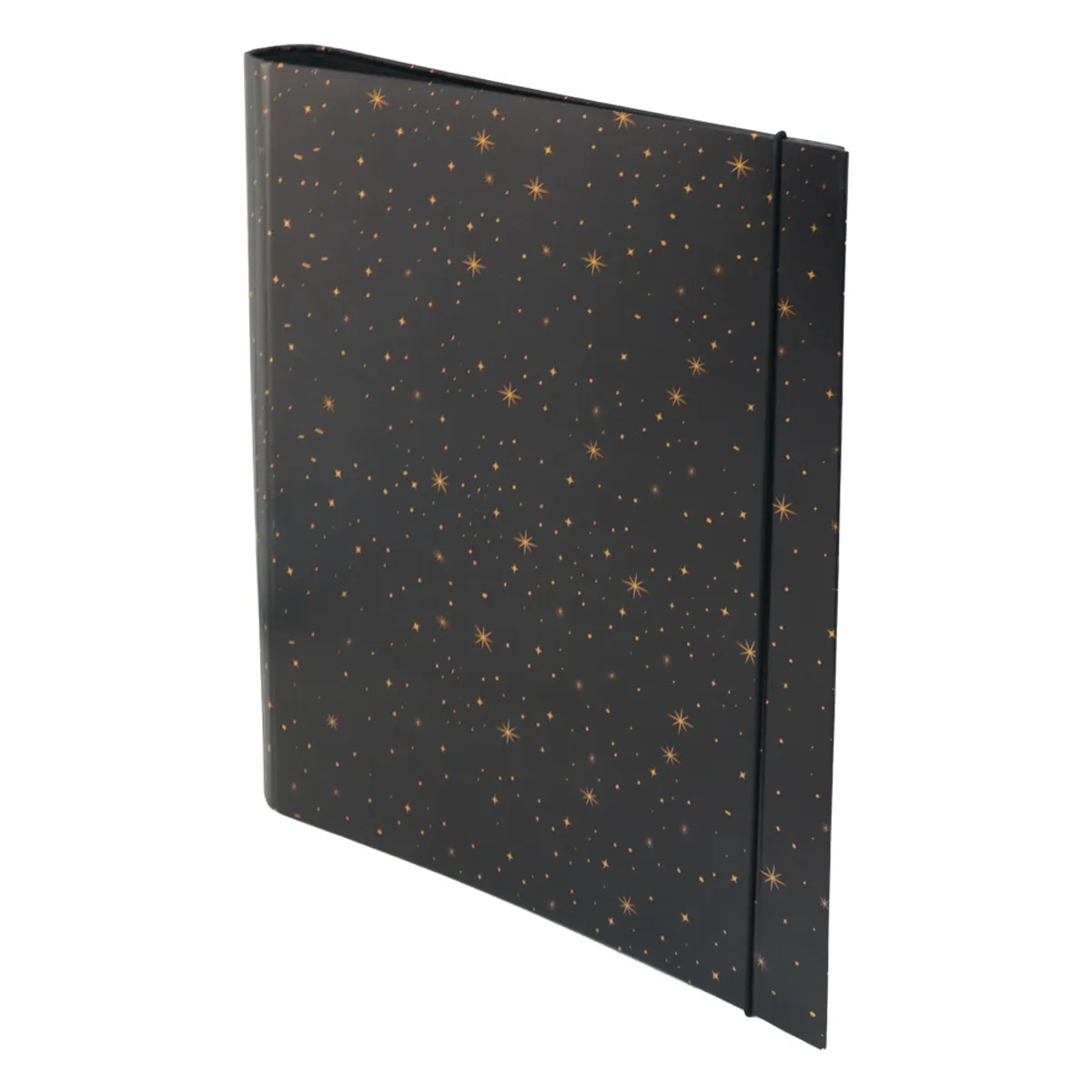 Класьор 2 ринга объл гръб А4, 40 мм с ластик, Gold stars