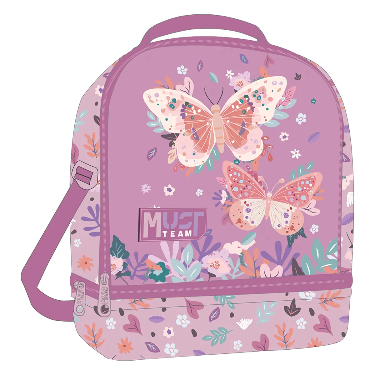 Чанта за обяд Must Butterflies Lilac, 22х16х28