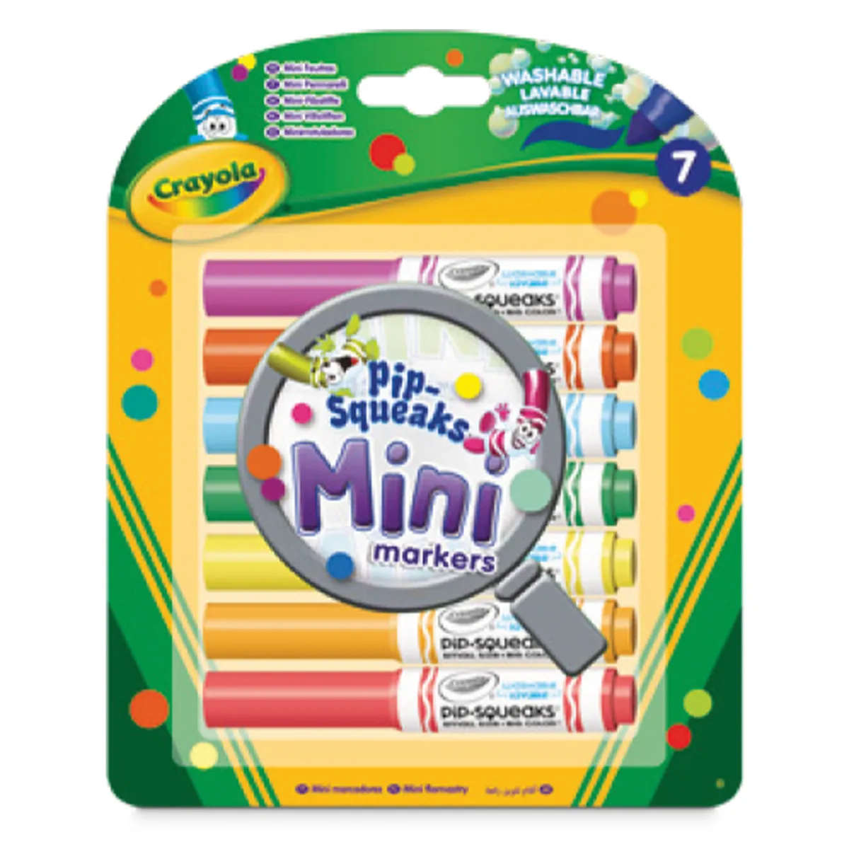 Маркери мини 7 цв. коничен връх Pip Squeaks