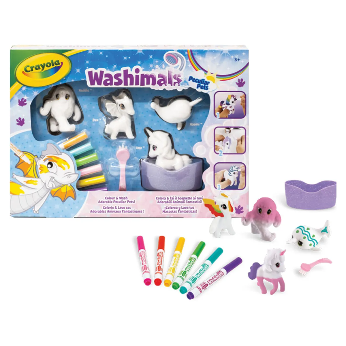 Фигури за оцветяване 4 бр чудати Washimals