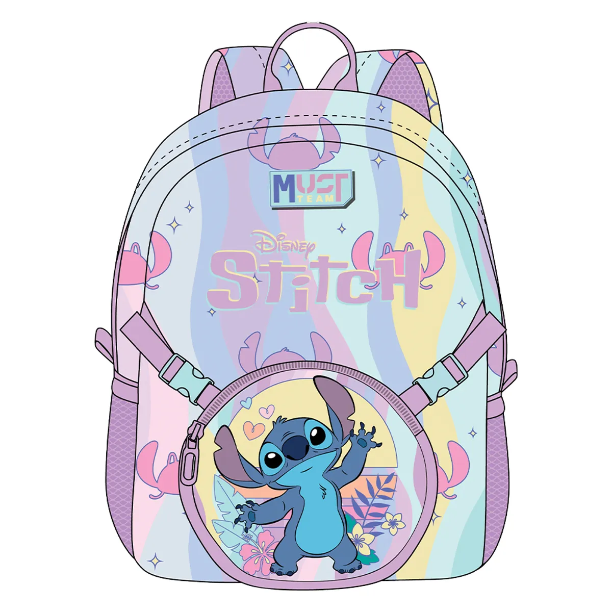 Раница детска с 1 цип Stitch, мултифункционална, 33x28x14
