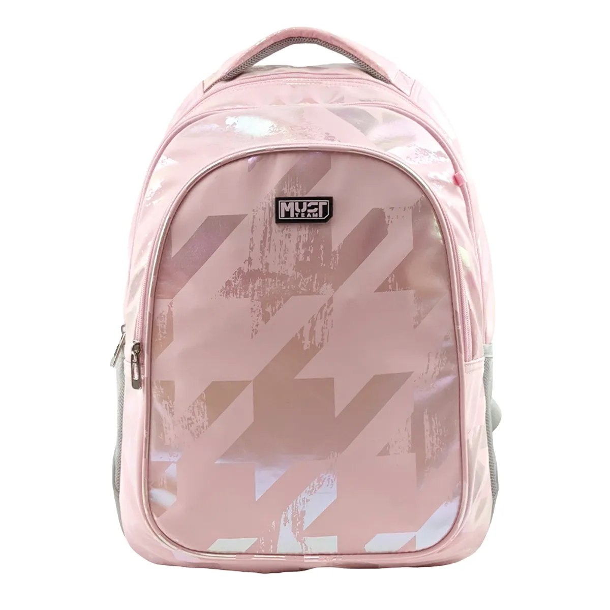 Раница с 3 ципа Hologram Pink, 43x32x18